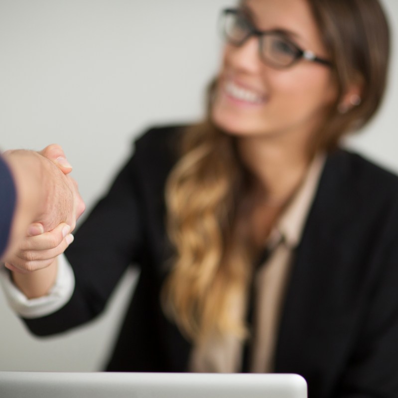 Blurred Female Handshake